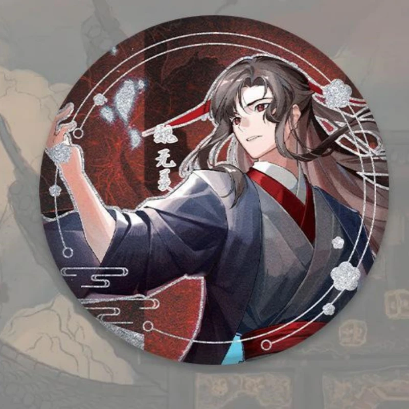 Anime Mo Dao Zu Shi Badge Xiao Zhan Wei Wuxian Lan Wangji Cosplay Cute Metal Brooch Lapel Pins Women Men Jewelry Christmas Gift