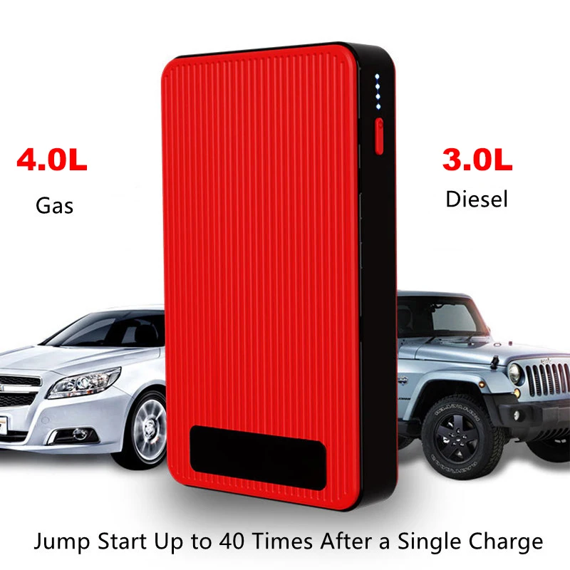 Démarreur de batterie de voiture diabétique portable, booster, chargeur, banque d\'alimentation, dispositif de démarrage, 8000mAh, 12V