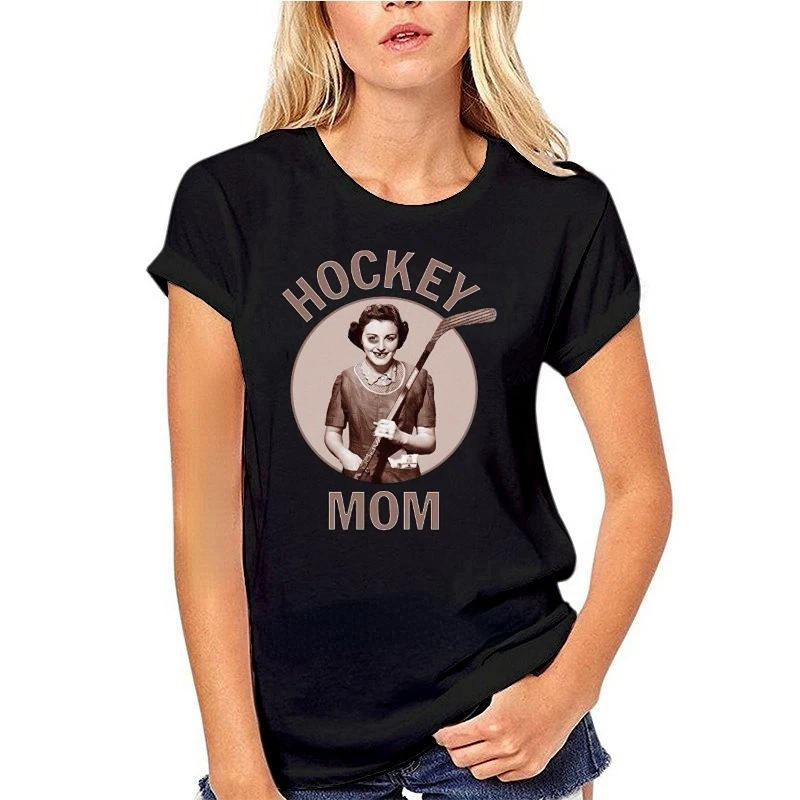 Hockey Mom T Shirt Casual Tee Shirt Creative Graphics Design Camisa Print Humor Man Short Sleeve T-shirt Graphic Tshirts