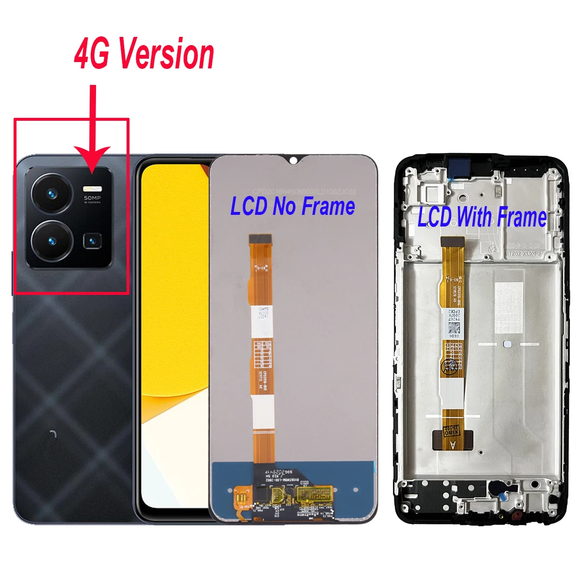 For Vivo Y35 4G 5G V2230A LCD Display Touch Screen Digitizer Assembly