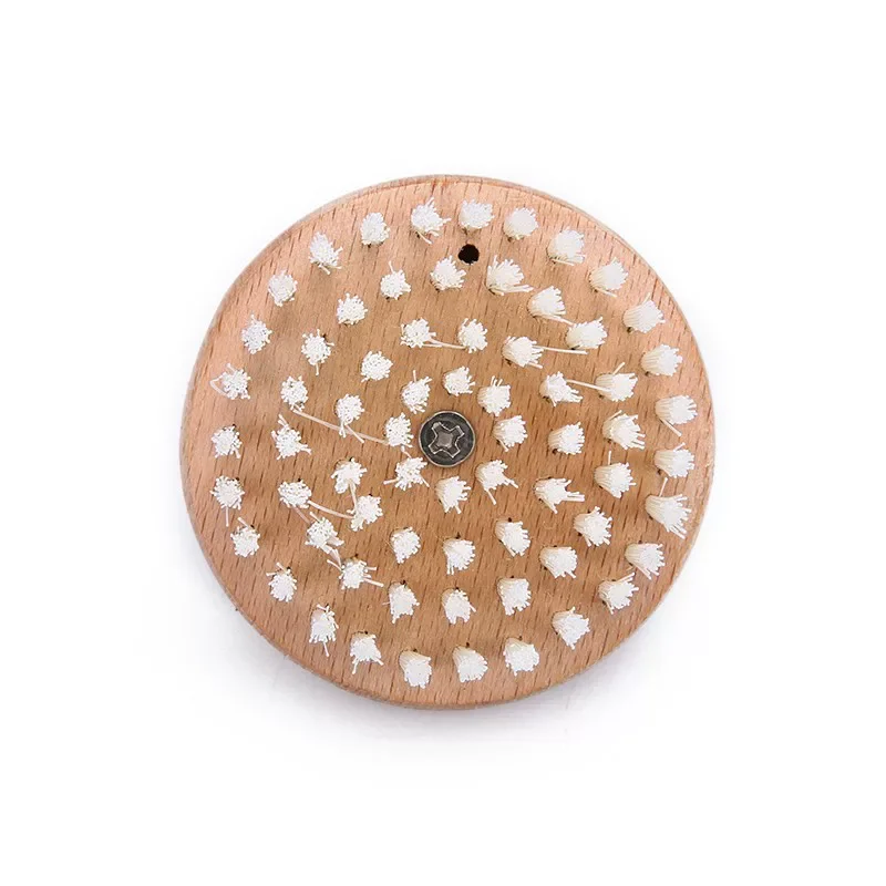 Small Round Kids Brush with a Handle Montessori Life Practical Materials for Washing/ Polishing Activities Basic Skill Learning