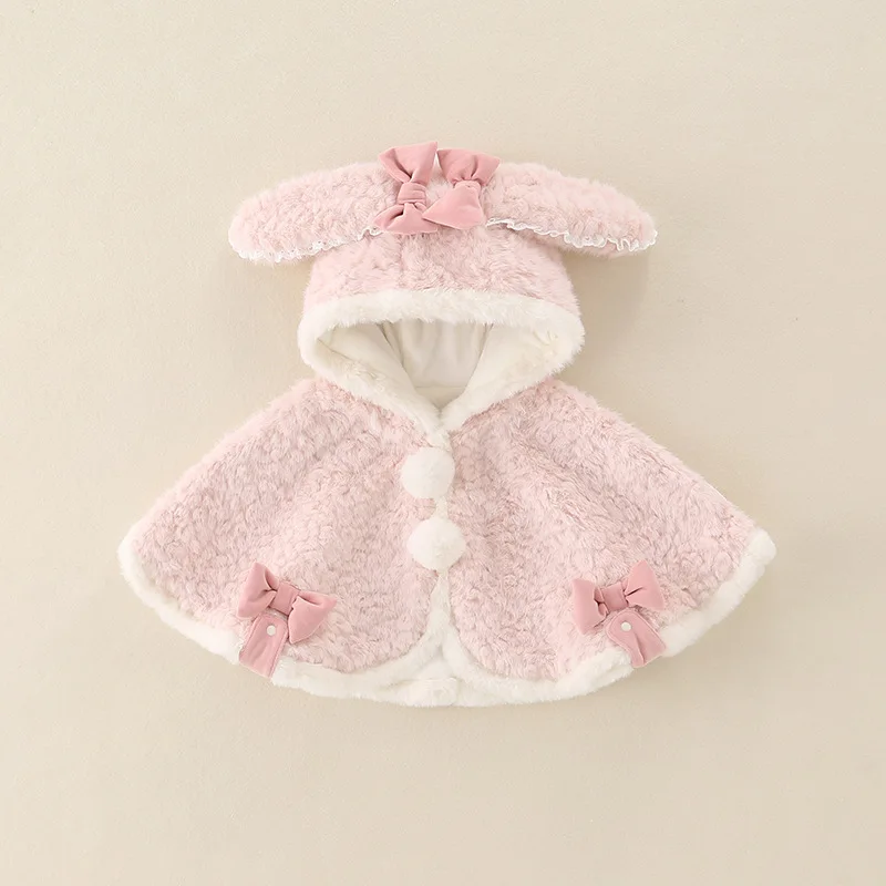 Autumn hooded cape winter clothing new baby girl cape go out windproof children go out shawl winter