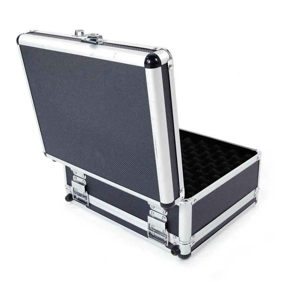 Double Sided Aluminum Pistol Gun Case Security Handgun Carry Storage Box