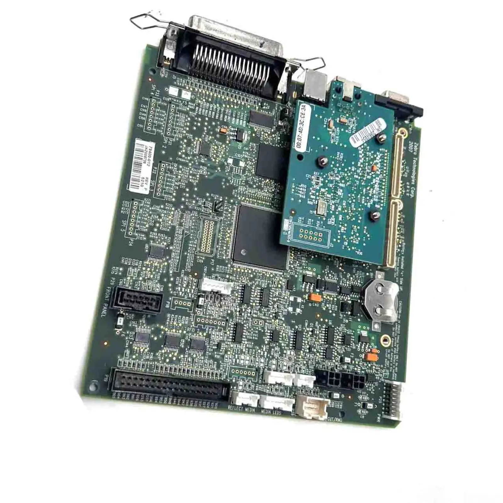Placa-mãe 64MB da placa-mãe ZM400 79400-012 se encaixa para peças de impressora Zebra