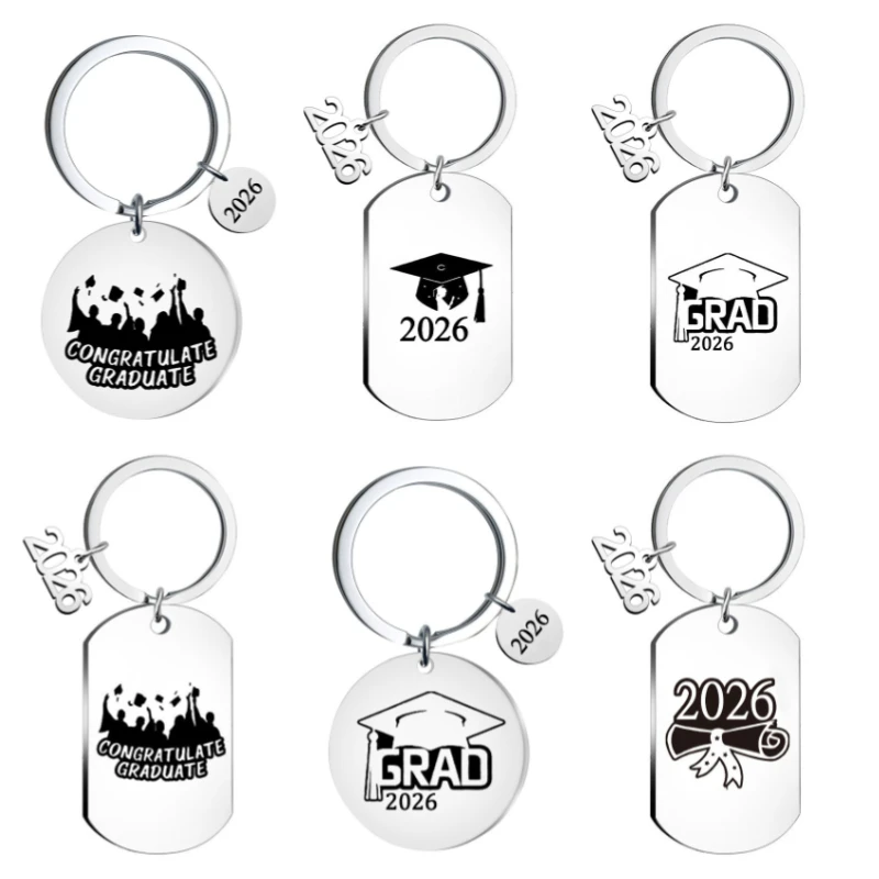 2026 Graduation Season New Keychain Congratulations on Graduation Inspirational Words Souvenir Keyring College Seniors Gifts