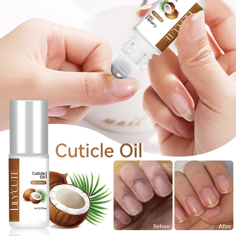 LILYCUTE 5ml Nail Cuticle Oil Moisturizing Dried Nutrient Nail Treatment Nourish Skin Manicure Repair Damaged Liquid Nail Care