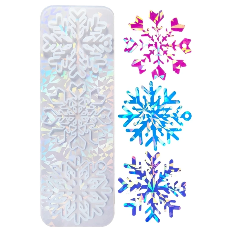 Christmas Resin Molds Beautiful Snowflake Ornaments Molds Silicone Pendant Moulds Silicone Texture Perfect for Christmas