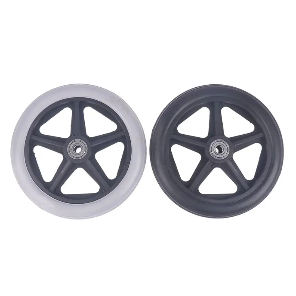 Anti Slip 6 Inch Rubber Wheelchair Caster Travelling Trolley Caster Solid Tire Wheel Shoppin Cart Wheels