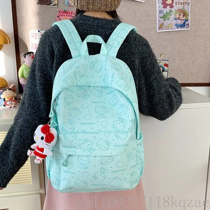  Hello Kitty Anime Backpack Cute Large Capacity School Bag for Students Commuter Travel Shoulder Bag Gift