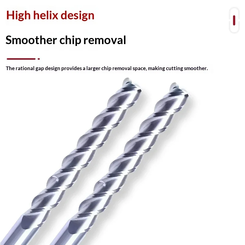 RUILITENG Extended-Cutting-Edge Rounded Nose End Mill 1mm 2mm Alloy Coated  tungsten steel cutter Tools 4Flutes CNC Milling