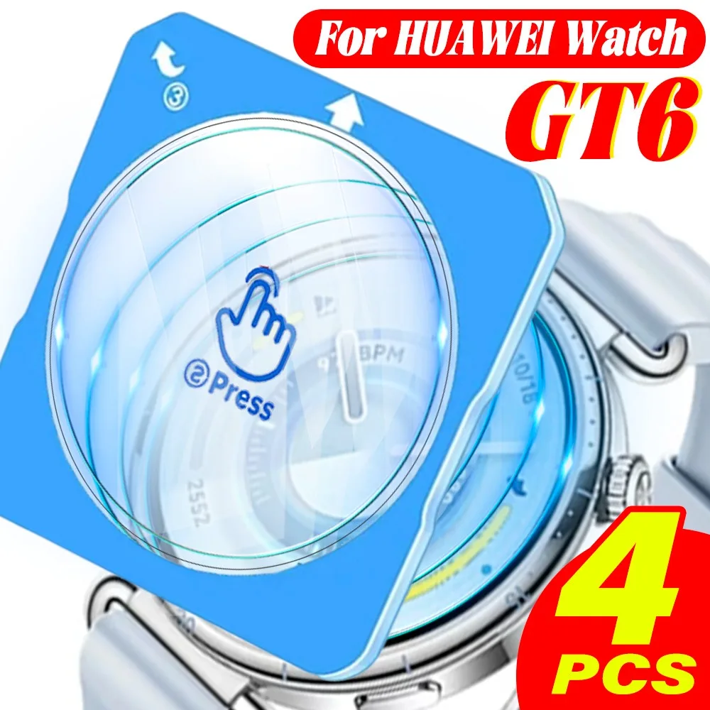 

1-4Pack Easy Installation Tempered Glass Screen Protector for Huawei Watch GT6 Pro 46mm/41mm Protective Film with Alignment Tool