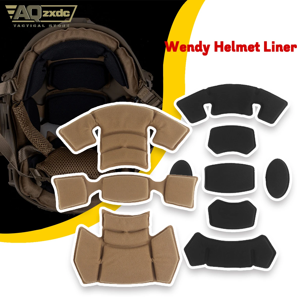 Tactical Helmet Wendy3.0 Memory Foam Pad Shock-absorbing Comfort Team M-LOK Helmet 6Б47 FAST Airsoft MICH Helmet Accessory