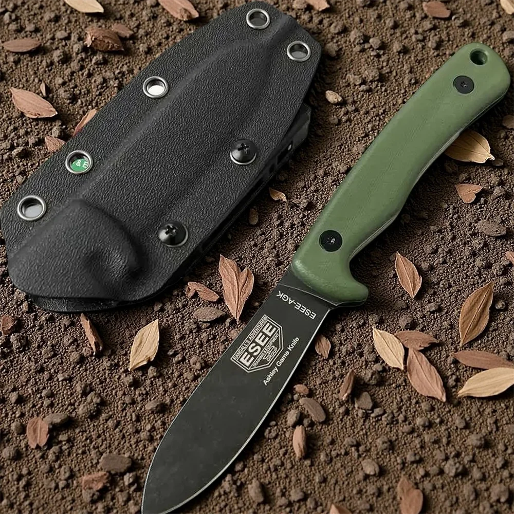 

ESEEAGK Tactical Fixed Blade Knife 1095 Stainless Steel Blade Knife EDC Outdoor Hiking Camping Hunting EDC Tools with Sheath