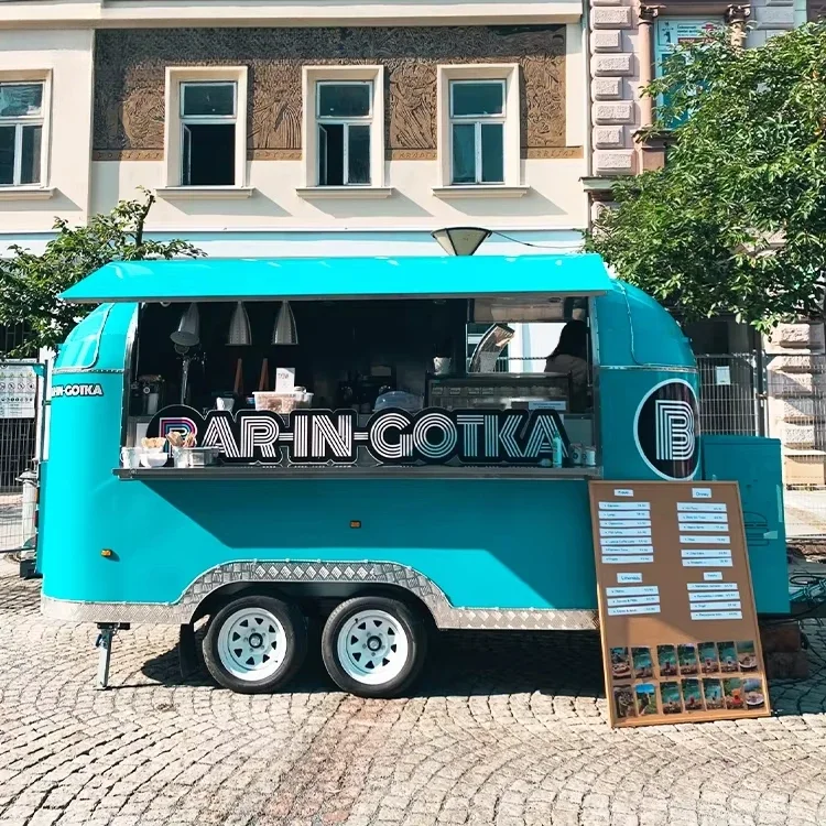 Customized DOT Valid Ice Cream Vending Food Cart Mobile Food Truck With Pizza Oven Food Cart