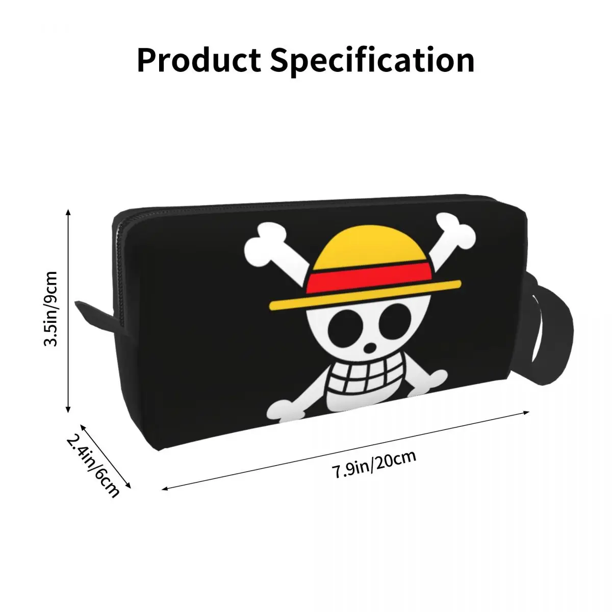 One Piece Team Luffy Toiletry Bag for Women Straw Hat Pirates Skull Cosmetic Makeup Organizer Lady Beauty Storage Dopp Kit Case