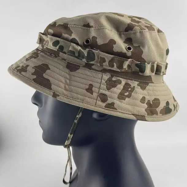 Desert Flecktarn Camouflage Germany Military Cap Men Summer Bucket Hat