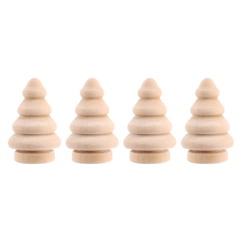 X18A-Blank DIY Holz Weihnachtsbaum Peg Puppen Party Kuchen Topper 20er Pack