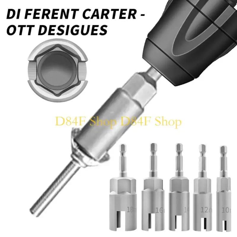 D84F 5Pcs Stainless Steel Butterfly Nut Driver Set Color Coded For Secure Fastening
