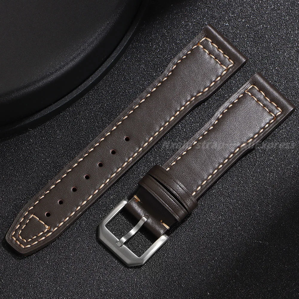 Genuine Leather Watch band for IWC PILOT Portugal Portofino Cowhide Watch Strap 20mm 21mm Bracelet for Little Prince Wristband