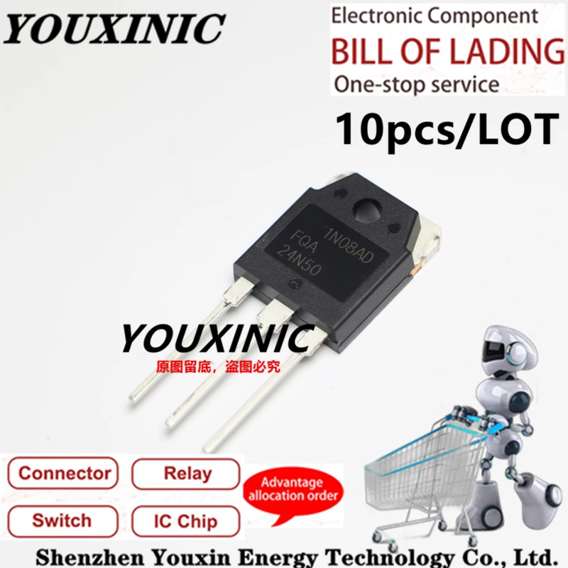 

YOUXINIC 2021 + 100 новый импортный оригинальный FQA24N50 24N50 TO-247 MOS FET 24A 500V