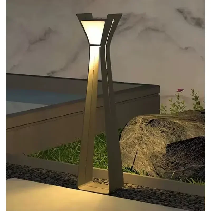 V Shape Peacock Solar Lawn Light Outdoor Garden Lamp Post Decoration Villa Park Community Landscape Lighting Fixture