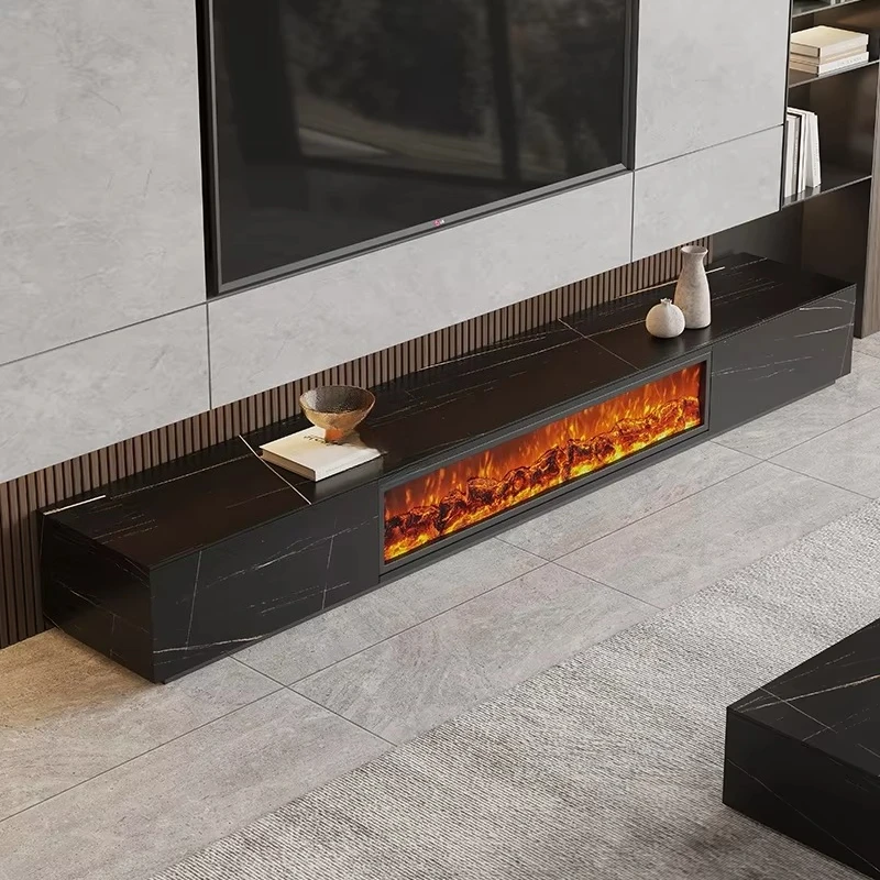 Modern style thermoelectric fireplace, TV cabinet embedded simulation expandable living room