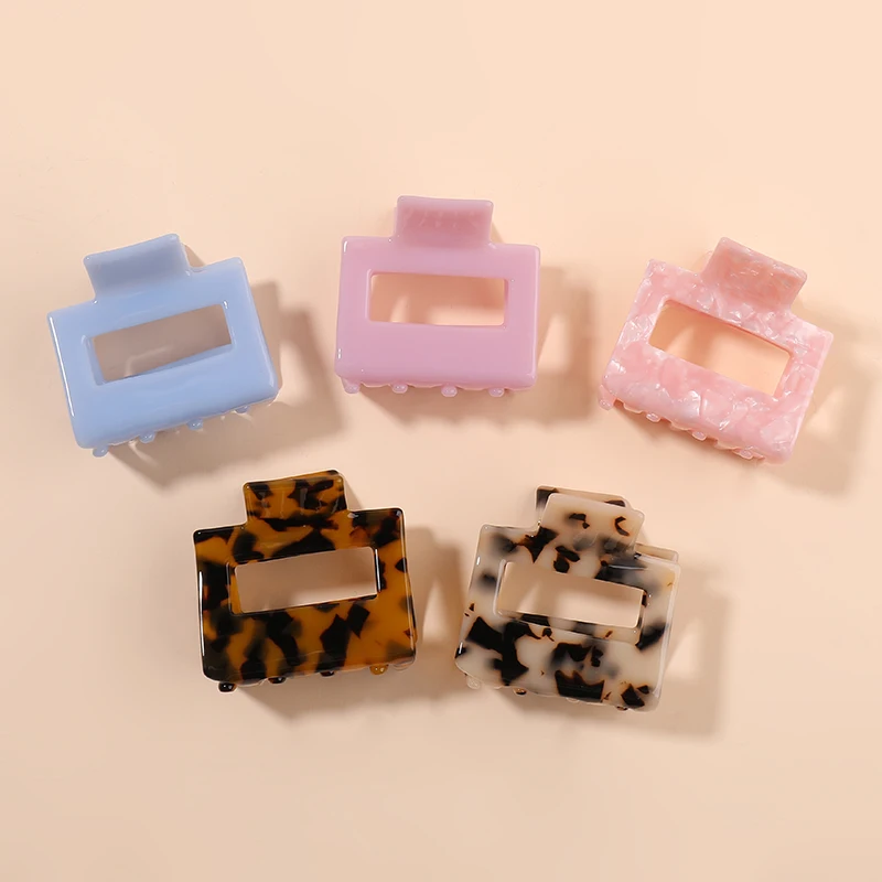 Custom Order =  50pcs/lot  custom logo design cellulose acetate  hair claws clips accessories 880026