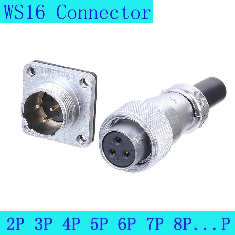 M16 Industrial Female Plug Male Socket WS16 TQ+Z Waterproof Automotive 2 3 4 5 7 9 10 Pin Terminal Wire Cable Aviation Connector