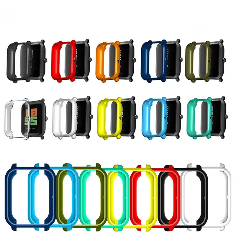 TPU Soft Full Edge Protector Smartwatch Case Shell Frame For Amazfit BIP S/Lite/U/Pro GTS 2 Mini Watch Protective Bumper Cover