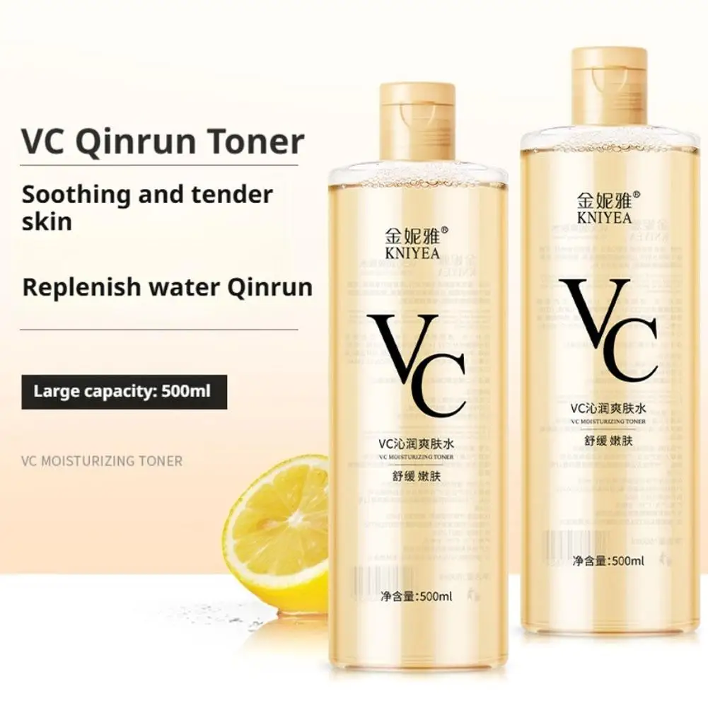 500ml Vitamin C Toner Hydrating Softening Moisturizing Balance Makeup Care Pre-makeup & Water Tool Face Oil Refreshing Loti A3Z9