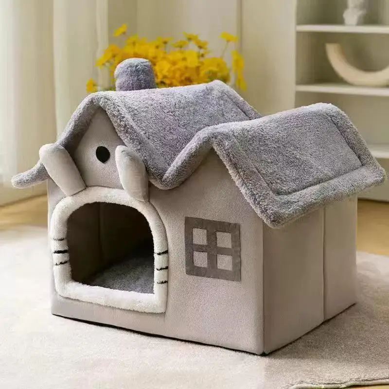 Faltbares Hundehaus, Hundehütte, Bettmatte für kleine und mittelgroße Hunde und Katzen, warmes Katzenbett für den Winter, Haustierprodukte, Korb, Welpenhöhle, Sofa. – Detail 5