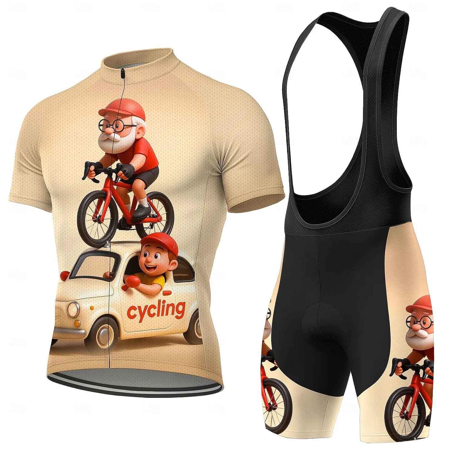 

Мужской велосипедный комплект: джерси с короткими рукавами, шорты с подкладкой, дышащий гелевый вкладыш, для триатлона и MTB