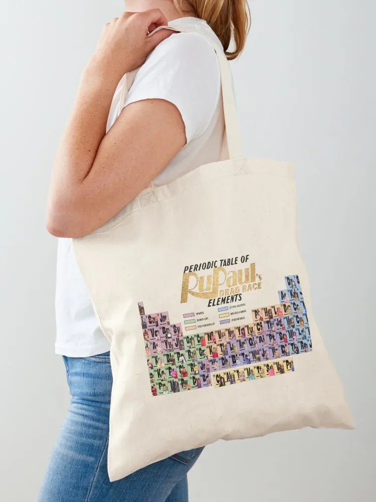 

Periodic Table of Drag Queens Tote Bag Woman shopper bag sacs de shopping large tote bag women