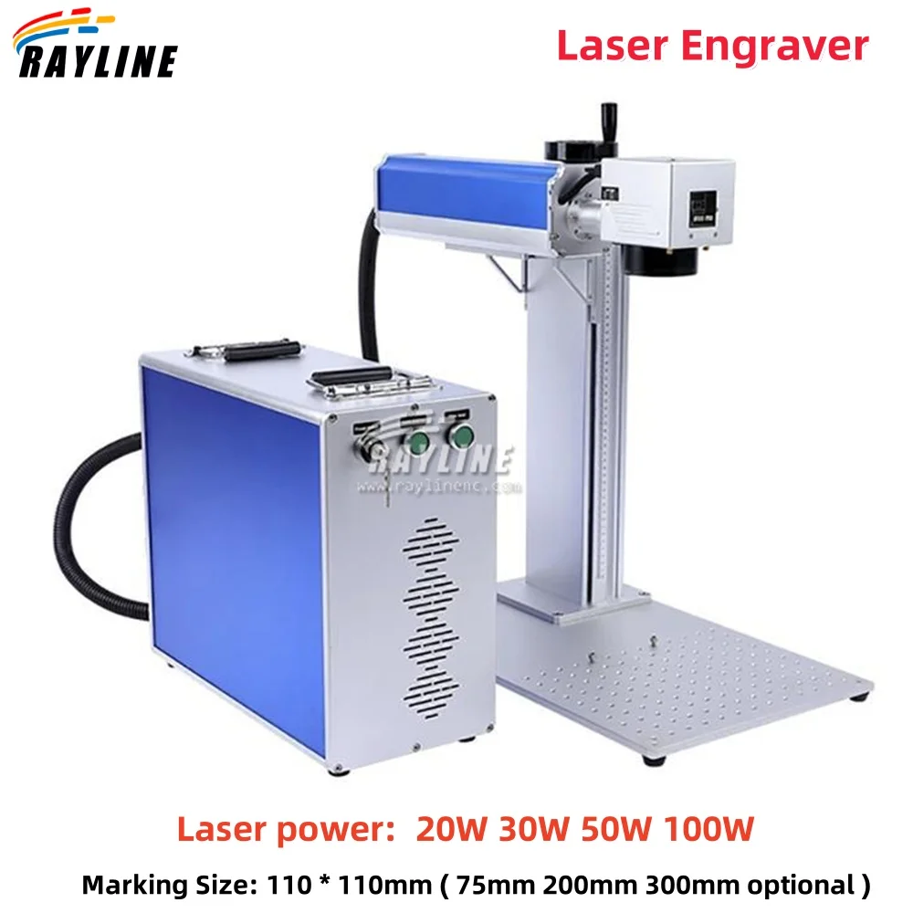 Rayline Maszyna do znakowania laserem światłowodowym 20W 30W 50W Grawer laserowy Raycus do metalu Stal Złoty Srebrny Pierścionek Grawerowanie