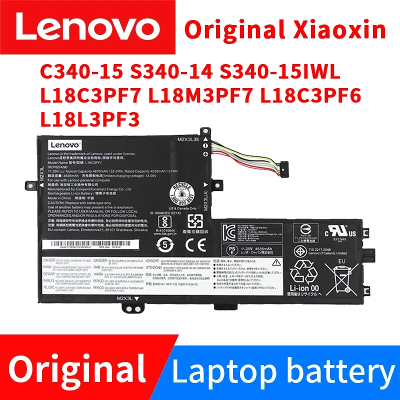 

Lenovo Original Ideapad S340-15IWL/15IIL C340-15 C340-15IWL/15IML S340-14IIL Laptop Battery L18C3PF7 L18M3PF7 L18C3PF6 L18L3PF3