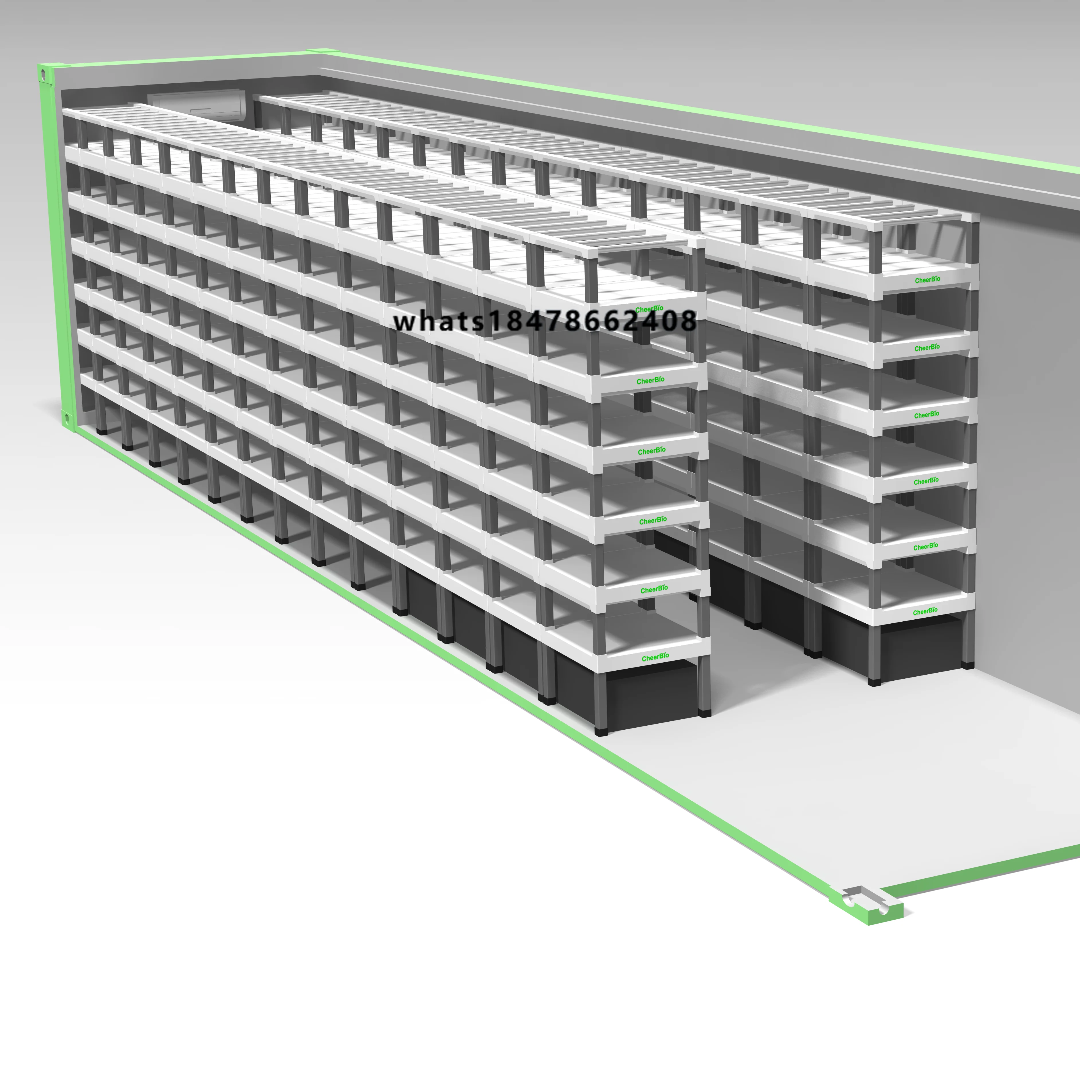 Smart Indoor Automatic Hydroponic Growing System Greenhouse Vertical Farming in Shipping Container Pump As Core Component