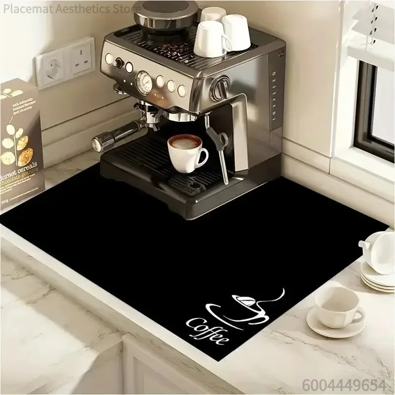 Coffee Mat Absorbent Mat Kitchen Antiskid Draining Coffee Dish Drying Quick Dry Bathroom Drain Pad Tableware Mats Decorate