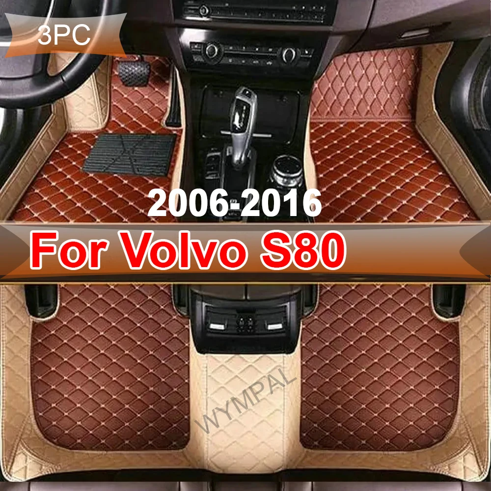 

Автомобильные коврики для Volvo S80 2006 ~ 2016 MK2, кожаный коврик, автомобильная внутренняя часть, Роскошный Ковер, защитные аксессуары для автомобиля
