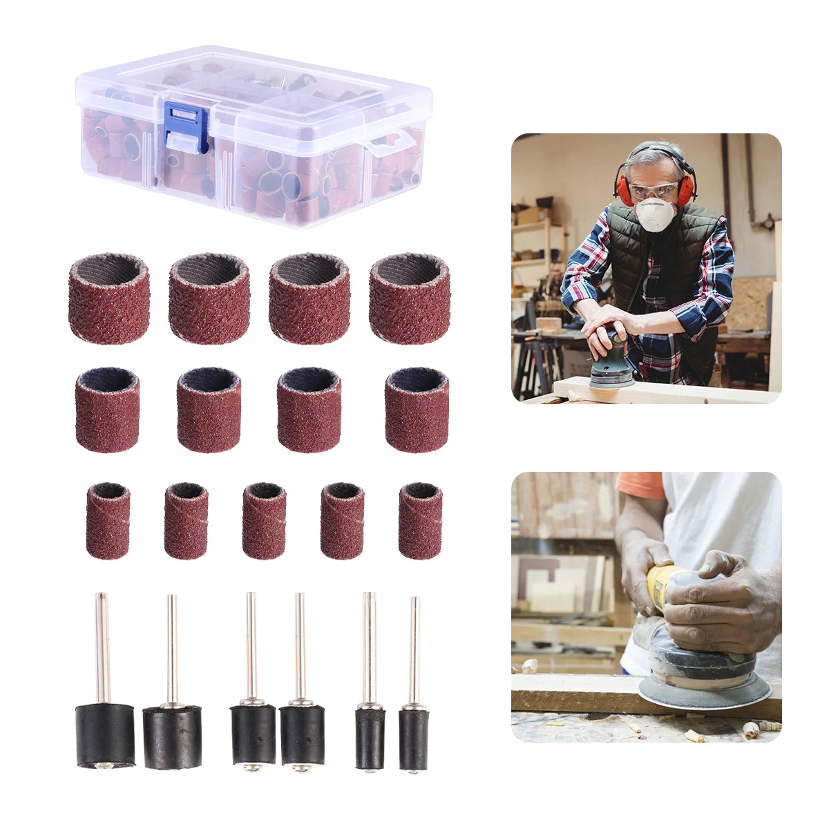

252pcs s Drum Sleeves M Drum S paper paper Rotary Tool DIY Finishing