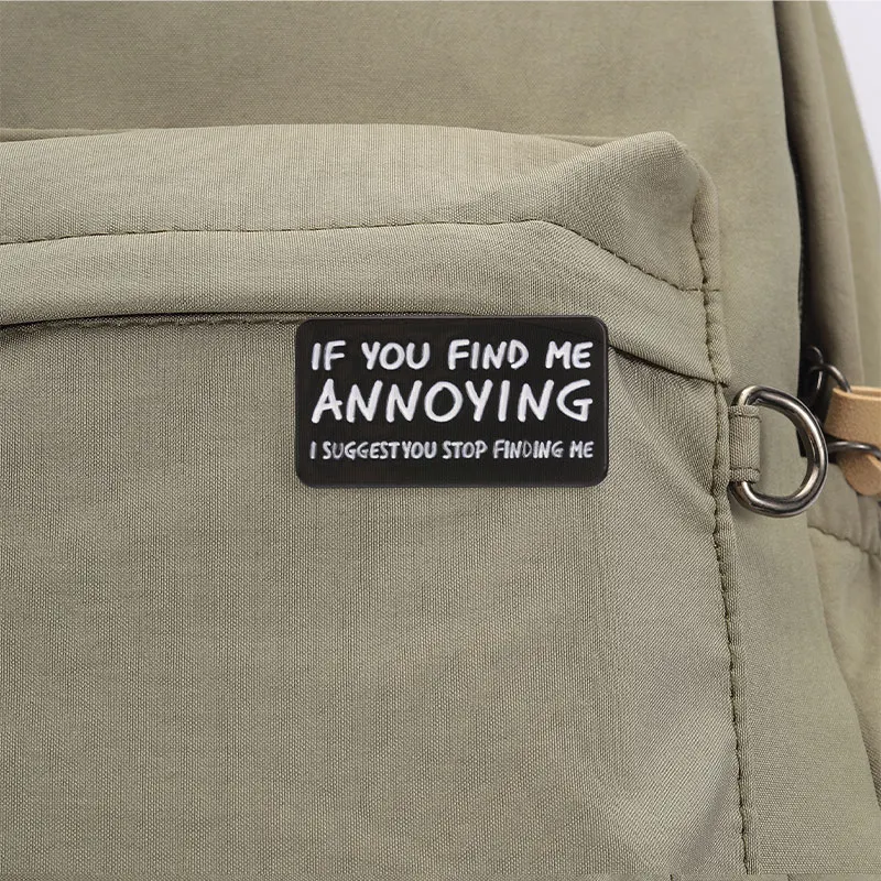 Wenn Sie mich langweilig finden... Emaille-Pin-Set mit humorvollem, sarkastischem Zitat, Brosche aus Legierung, Anstecknadel für Kleidung und Accessoires – Detail 3