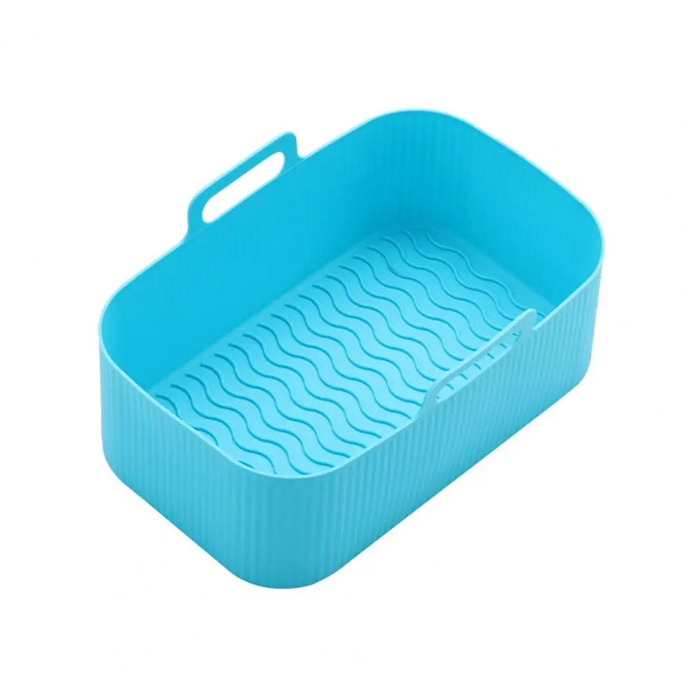 Practical Silicone Baking Tray Easy to Clean Air Fryers Liner Not Easily Deformed Square Oven Baking Tray  Widely Use