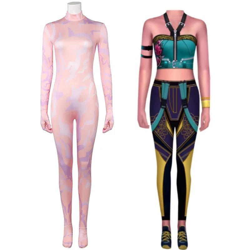 

Demon Hunter KPop Cosplay Jumpsuit Women Rumi Zoey Mira Costume Polyester Jumpsuit Bodysuit Women Girls Halloween Roleplay Suit