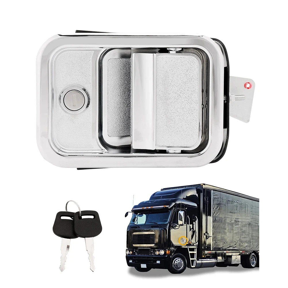 Manija de puerta exterior delantera izquierda para Freightliner con cilindro de cerradura A1842228002 para Columbia 2003-2011 y Argosy 2005-2014