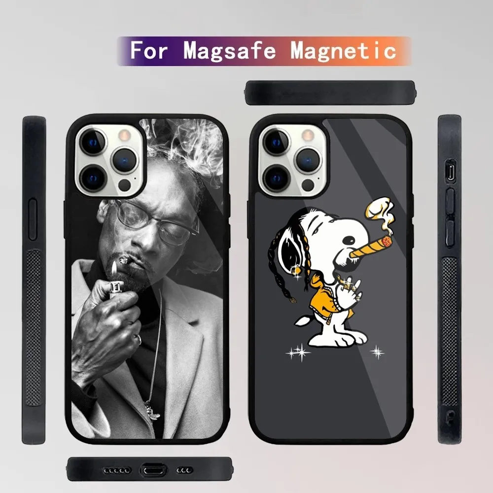 S-Snoop D-Dogg Rapper Phone Case For iPhone 15,14,13,12,11,Plus,Pro,Max Mini Magsafe Magnetic Wireless Charging