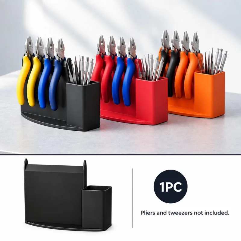 Jewelry Pliers Organizer Stand Desktop Tool Holder With Tweezer Cup For Beading Crafts Model Making Workbench
