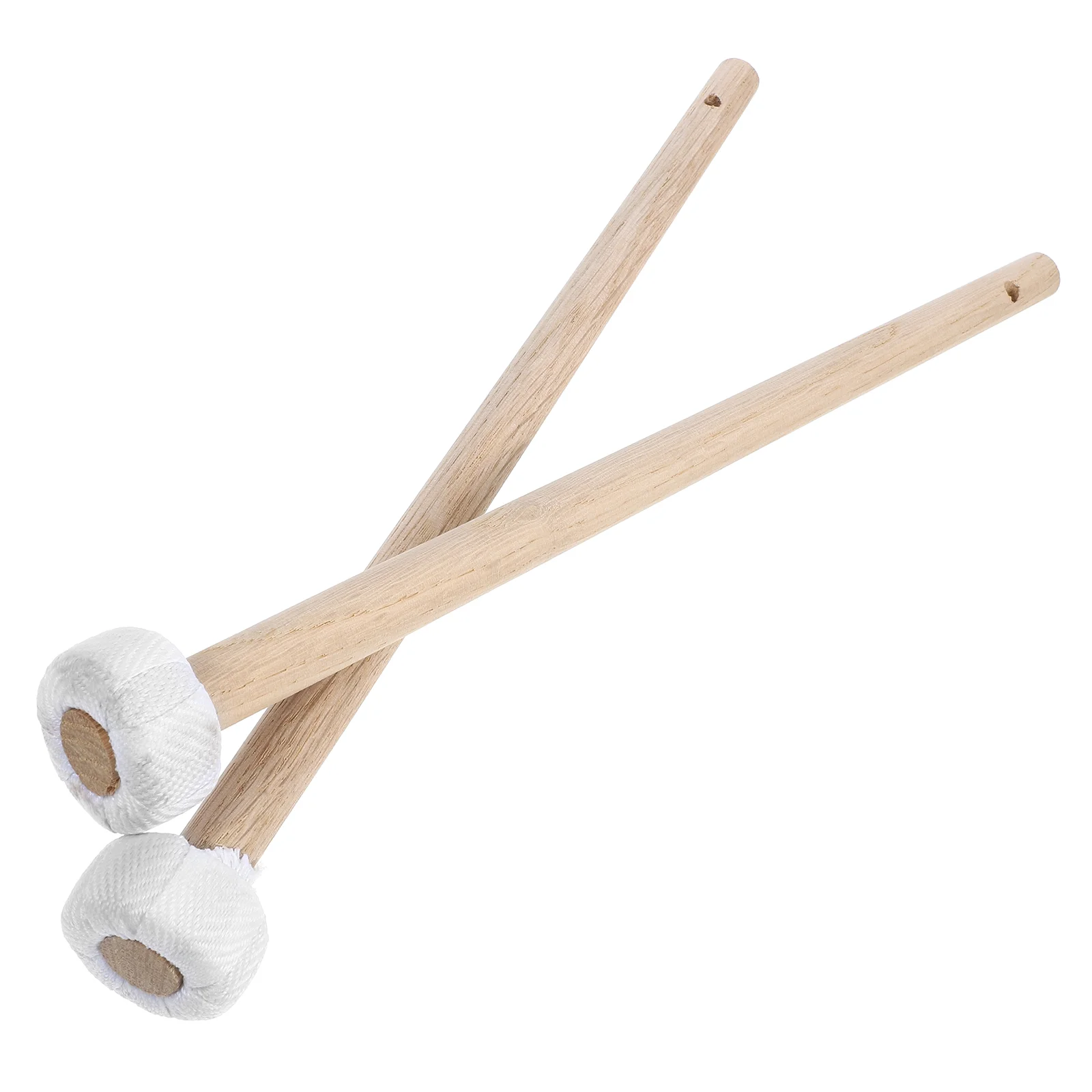 2 Pcs Gong Drum Mallets Wooden Handle Cotton Precision Crafted Accessories Musical Instrument Parts Gong Parts