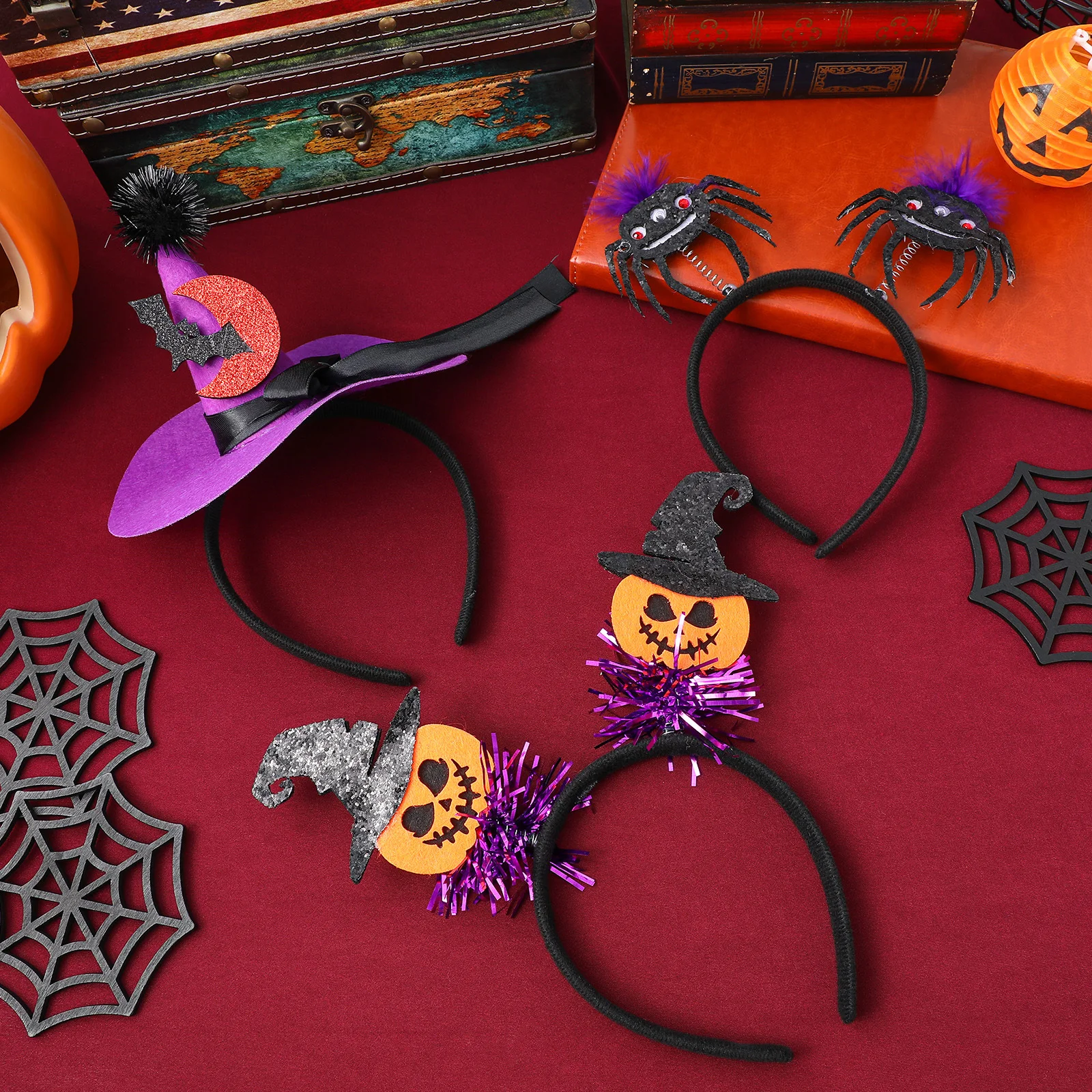 

3 шт. повязки на голову на Хэллоуин, вечерние головные уборы для взрослых, аксессуары для волос на Хэллоуин для костюма, украшения для вечеринки, реквизит для фотобудки