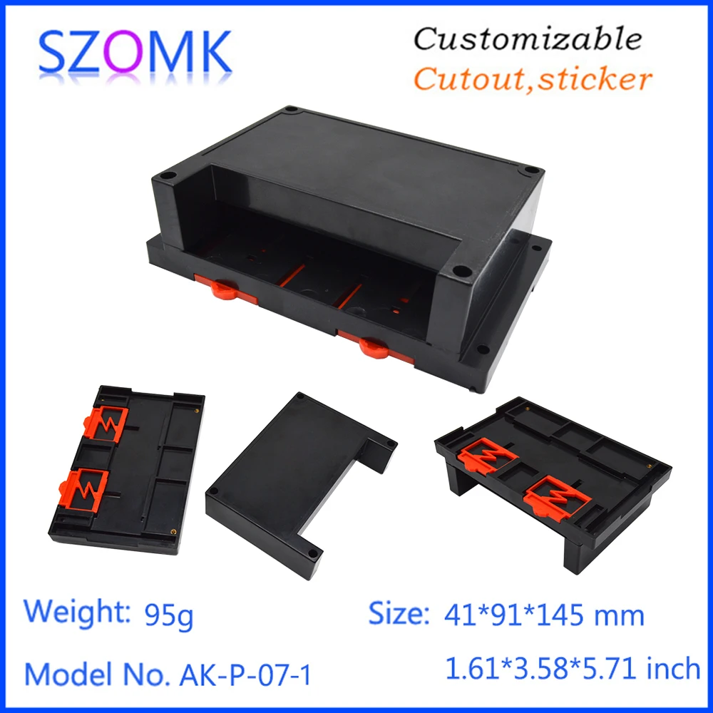 SZOMK Plastic Din Rail Box with Terminal Block for Electronic Equipment for Smps