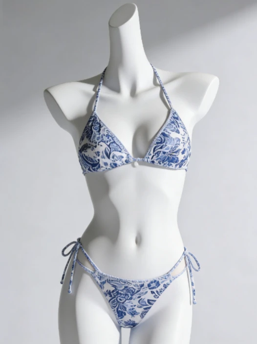 

Fashion Women Halter Bikini Set 3 Piece Swimwear Removable Padding Adjustable Sexy Straps Elegant Summer Beach Outfit 2026 New