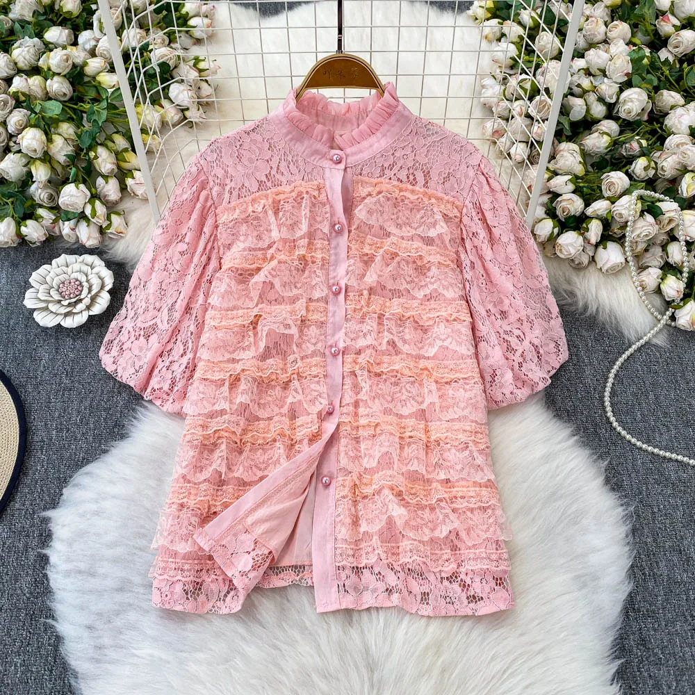 

Женская шикарная съедобная дерево, грибок, кружевная свободная тонкая сексуальная корейская футболка, модная летняя женская рубашка